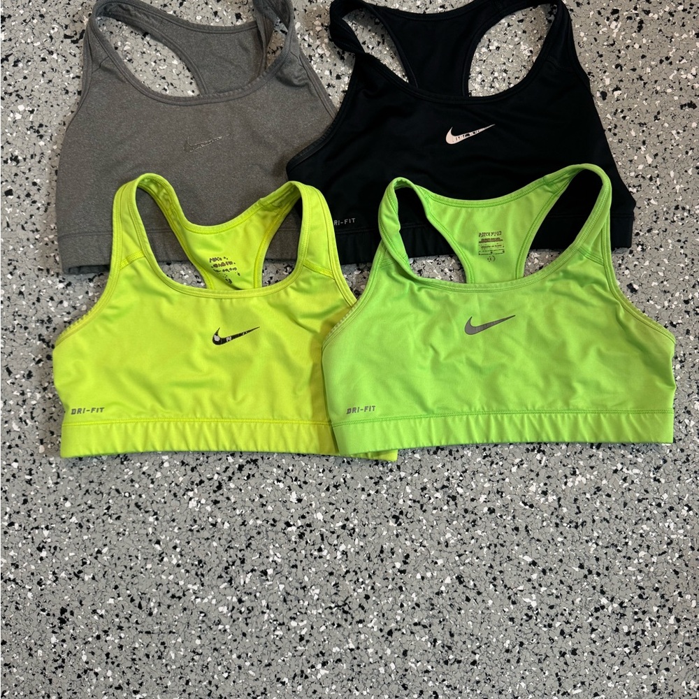 Nike Women's Dri-FIT Sports Bra Lot of 4 Size Large